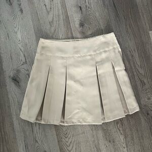 Vintage Cambridge Classics School Girl Beige Mini Skirt